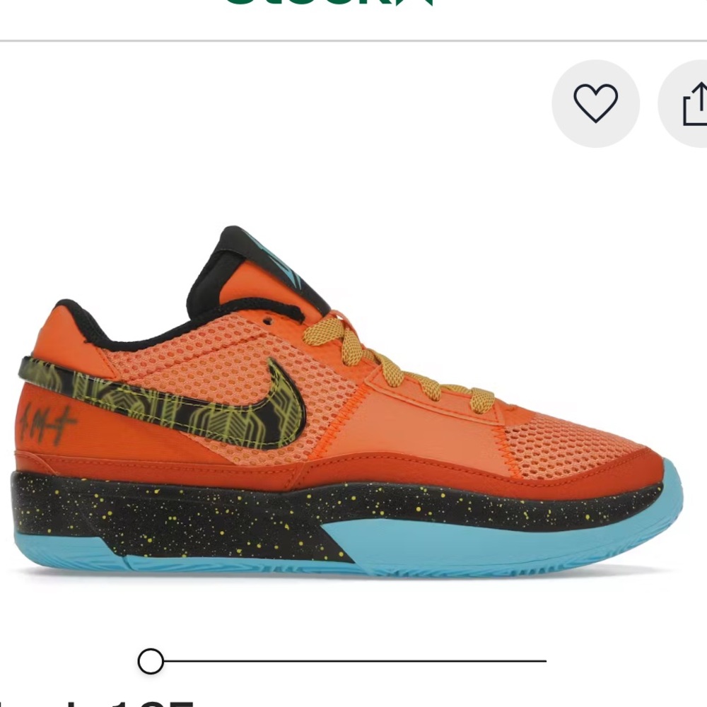 Nike Ja 1 SE Bright Mandarin Sneakers